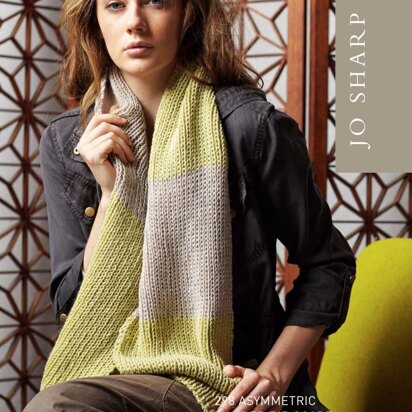 Asymmetric Banded Rib Scarf