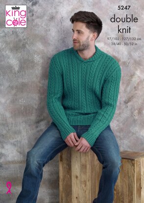 Sweater & Pullover in King Cole Luxury Merino DK  - 5247 - Downloadable PDF