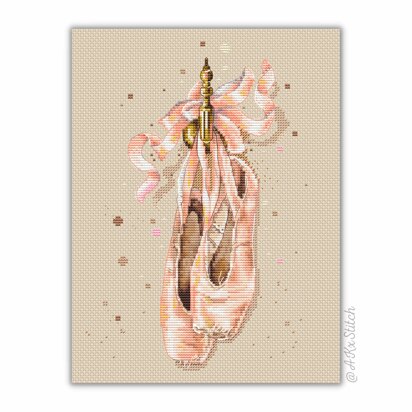 Ballet Pointe Shoes Cross Stitch PDF Pattern