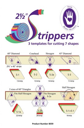 Marti Michell 2.5in Stripper Quilting Template