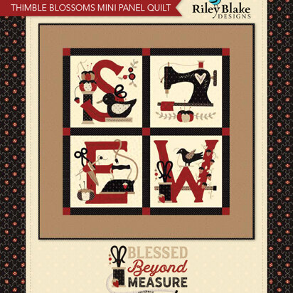 Riley Blake Thimble Blossoms Mini Panel Quilt - Downloadable PDF