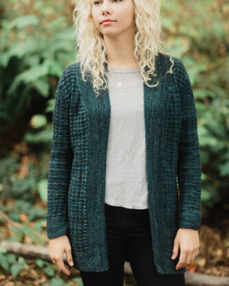 Glenwood Long Textured Cardigan in SweetGeorgia Superwash Worsted - Downloadable PDF