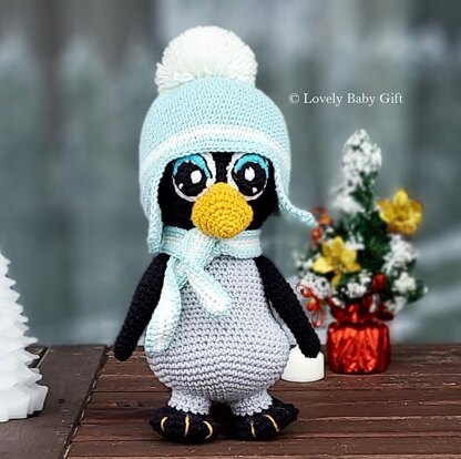 Amigurumi Penguin with Earflap Hat and Scarf Crochet Pattern