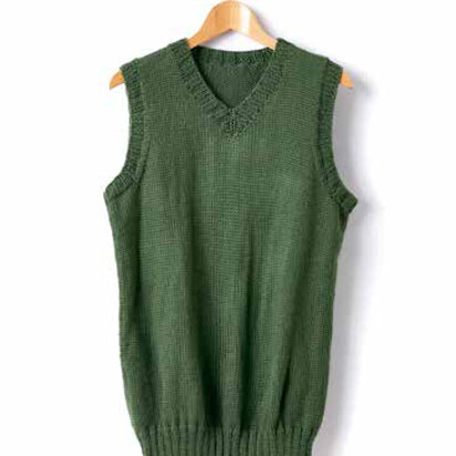 Child's Knit V-Neck Vest in Caron Simply Soft - Downloadable PDF - knitting pattern