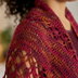 Florabelle Crochet Shawl in Signature Sparkle 4ply Mulled Wine by Anna Nikipirowicz