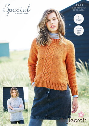 Sweaters in Stylecraft Special Aran with Wool - 9890 - Downloadable PDF