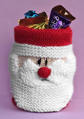 Father Christmas Santa Tin Holder 15 cms tall