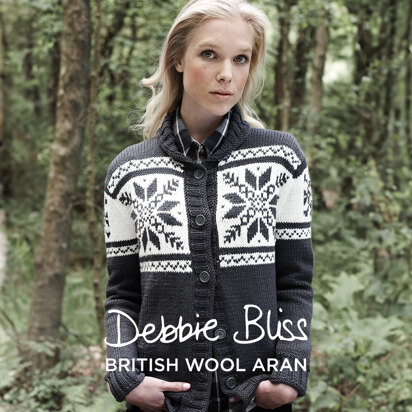 Boyfriend Jacket - Knitting Pattern for Women in Debbie Bliss British Wool Aran - knitting pattern