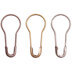 Advantus Idea-Ology Metal Loop Pins 1" 24/Pkg - Antique Nickel, Brass & Copper