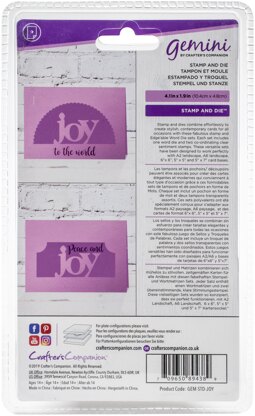 Crafter's Companion Gemini Word Edge'Ables Stamp & Die - Joy