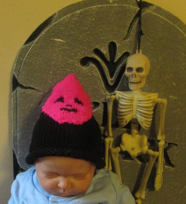 Baby Pink Halloween Ghost Head Beanie