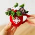 Crochet cup, amigurumi cup, Christmas decor crochet pattern, Christmas cup