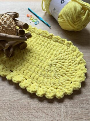 Oval Plush Easter Table Runner