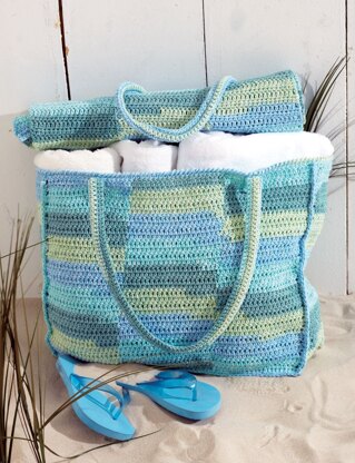 Beach Bag & Mat in Lily Sugar 'n Cream Stripes