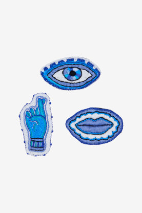 DMC X Il Est Un Air - Body Parts Embroidery Patches Pattern - PAT1916 - Downloadable PDF