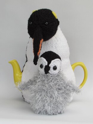 Emperor Penguin Duo Tea Cosy Knitting Pattern