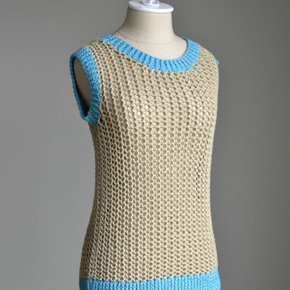 Netted Tank in Universal Yarn Cotton Supreme