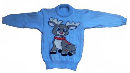 Christmas Baby Rudolph Reindeer Jumper