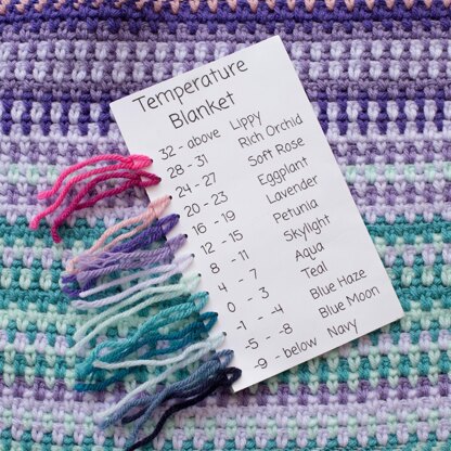 Temperature Blanket Historical Year Long Crochet Along Throw Afghan