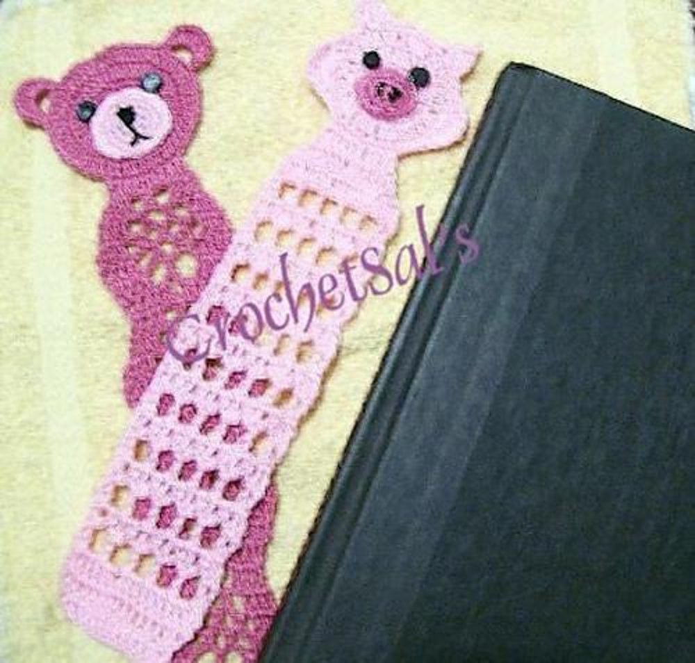 Animal Bookmarks, Bear & Pig Crochet pattern by Sally Ives | Knitting Patterns | LoveCrafts Animal Bookmarks, Bear & Pig Crochet pattern by Sally Ives | Knitting Patterns | LoveCrafts