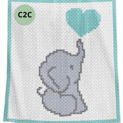 Elephant Sweet Heart - C2C