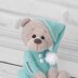 Plush bear in sleepwear