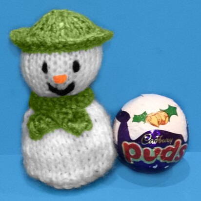 Christmas Snowman Puds chocolate cover