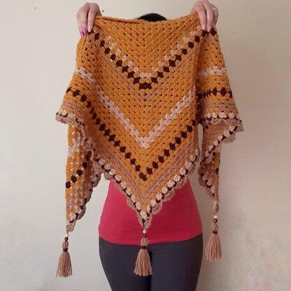 Sepia shawl