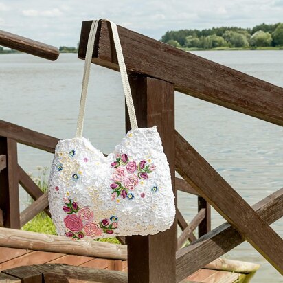 Irish lace beach bag