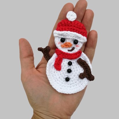 Snowman Applique Crochet