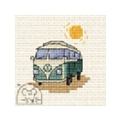 Mouseloft Stitchlets - Green Camper Van Cross Stitch Kit - 64mm