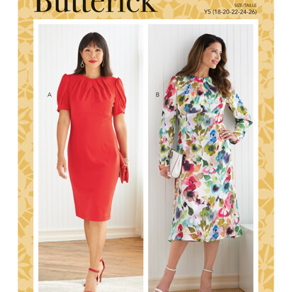 Butterick Misses' Dress with A/B, C, D Cup Sizes B6804 - Sewing Pattern