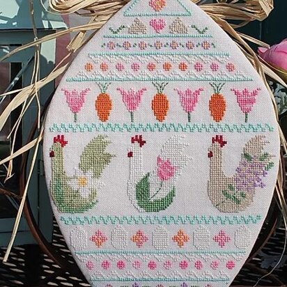 Luhu Stitches Spring Chickens - Downloadable PDF