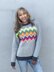 Zig zag colour work jumper