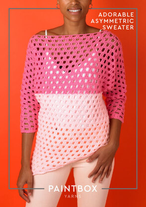 Adorable Asymmetric Top - Free Crochet Pattern For Women in Paintbox Yarns Simply Aran