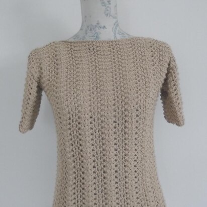 Linen and Lace Tee Sweater