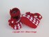 Knit Baby Shoes - Red & White and Blue & White