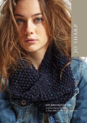 Navy Moss Cowl