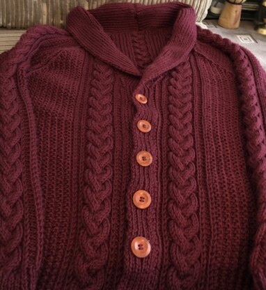 Aran Cardigan for hubby