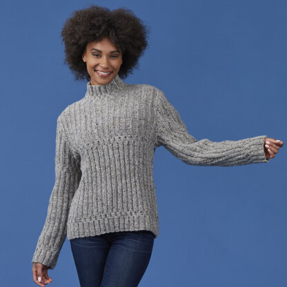 Ketchum - Sweater Knitting Pattern for Women in Tahki Yarns Donegal Tweed  by Tahki Yarns