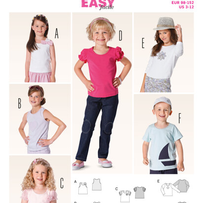 Burda B9439 Childrens Tops Burda Sewing Pattern