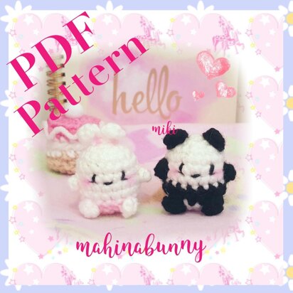 Kawaii Bunny and Panda Amigurumi