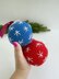 Red X Blue O Christmas ball ornament