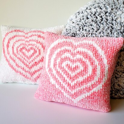 Radiating Heart Pillow