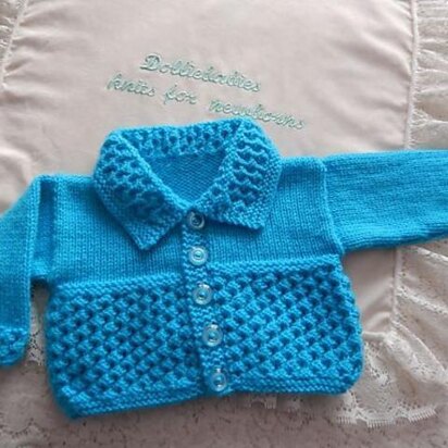 49. Textured Collared Baby Cardigan