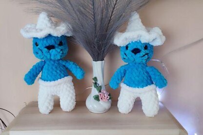 Crochet Pattern Smurfcat mushroom plushie toy