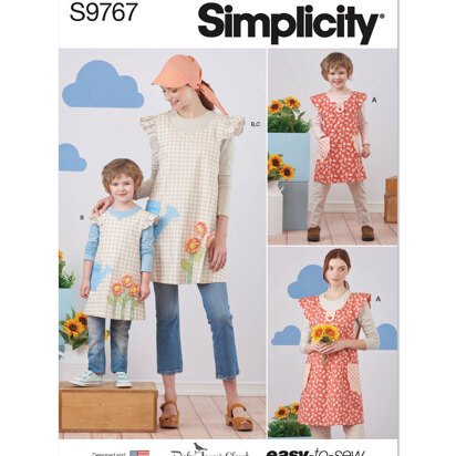 Simplicity Children's and Misses' Wrap Around Apron and Scarf Hat by Ruby Jean's Closet S9767 - Sewing Pattern