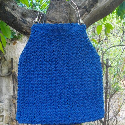 Knitted textured tote - knitting pattern