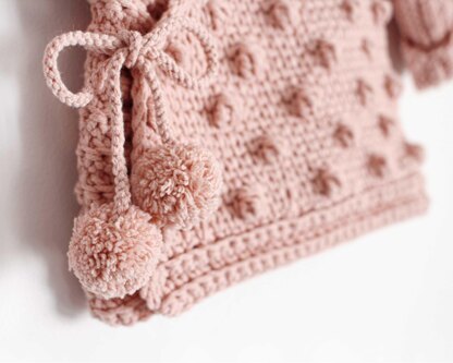 Size 1-3 months- NEO Crochet Crossed Baby Jacket