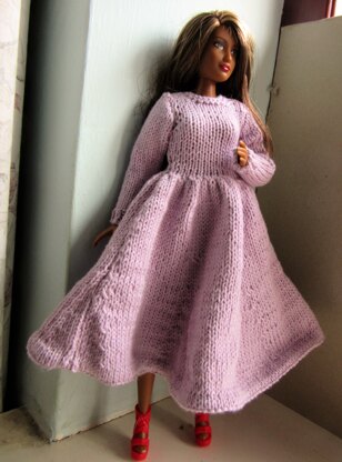 1:6th scale lilac dress
